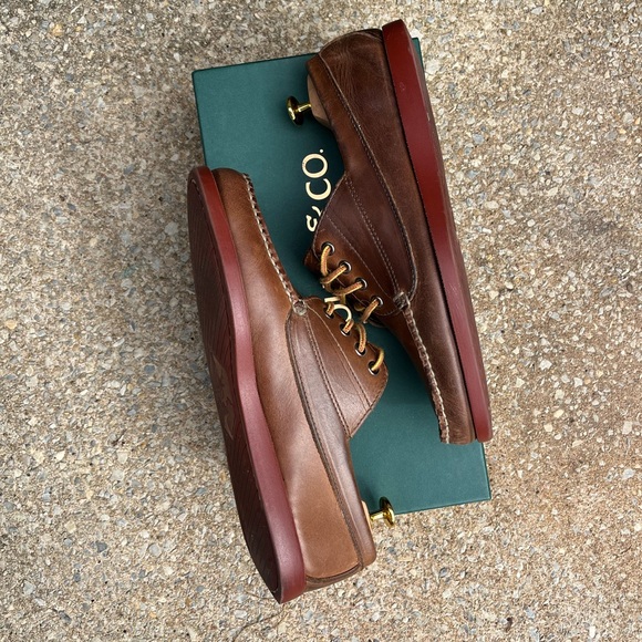 Rancourt & Co. Classic Ranger-moc - Natural Chromexcel w/ brick red sole - 9D - Picture 6 of 13